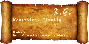 Kosztolnik Gizella névjegykártya